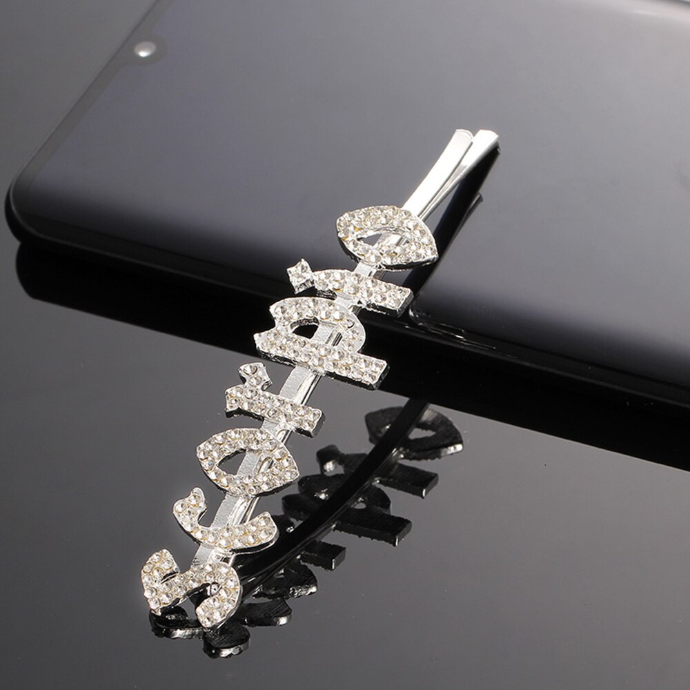 12 zodiac hårnålar trend strass stensatta hårspännen bobby pins bröllop kristall bling brud styling hårspänne: Silver 6