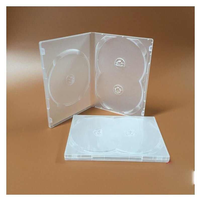 2 stk 3 dvd gennemsigtig blød plastik kuffert 190 x 135 x 14mm hold indsæt  / 3 diske