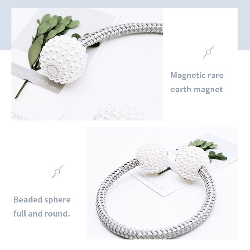 2 stuks prachtige parel gordijn ringen gespen magnetische sluiting gordijn Tieback mode gordijnen Clips Accesori