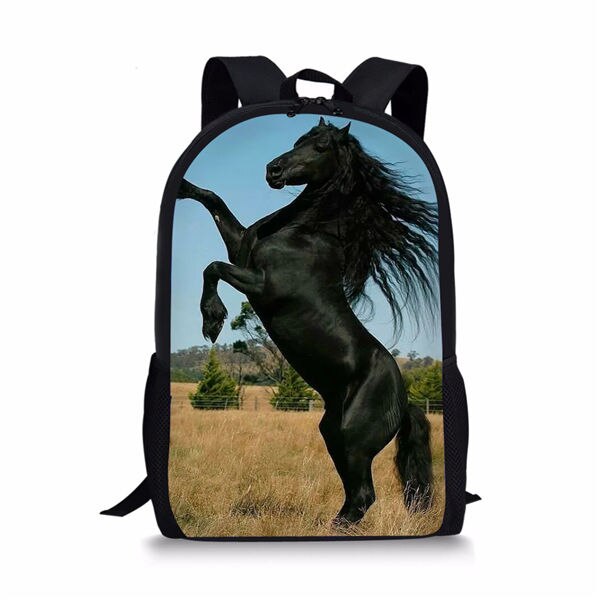 3 stuks/set met een mooi fries paard print patroon schooltas voor jongens tienermeisjes rugzakken kinderen studenten reistas: Cdgx 1514c