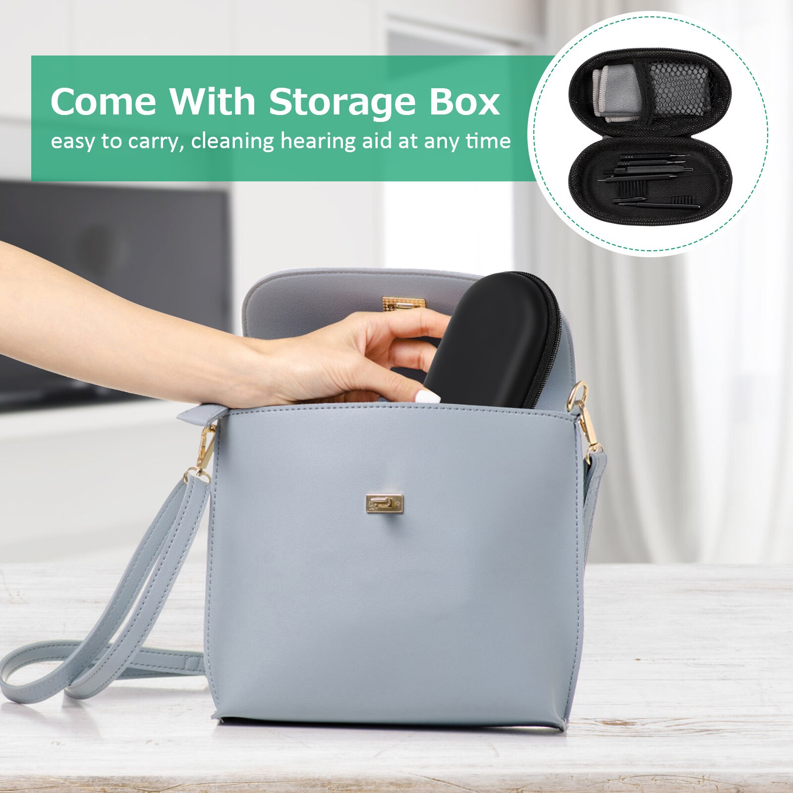 1 Set Fine Easy Clean Hearing Aid Cleaning Tool Hearing Aid Cleaner Kit Earpiece Cleaner