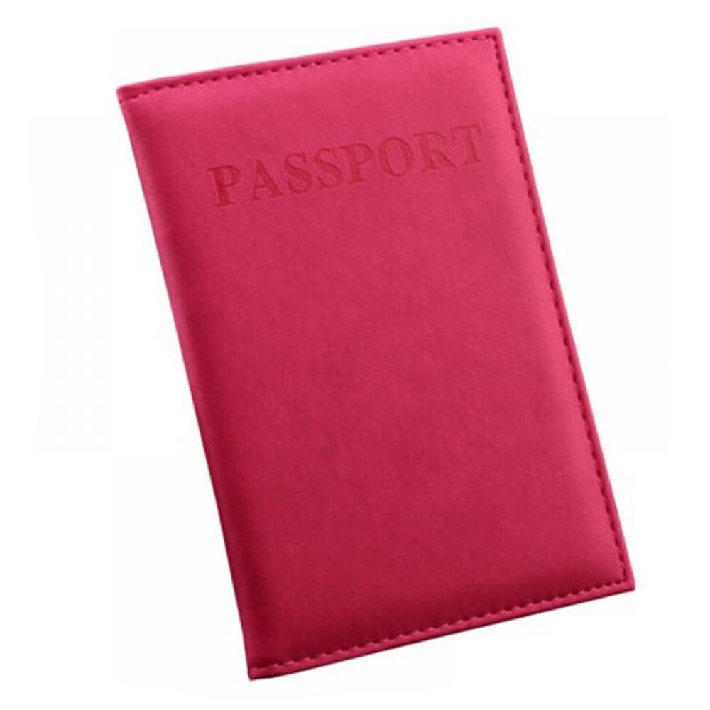 Neue Reisepass Abdeckung Utility Einfache Passport ID Karte Abdeckung Halter Fall Protector Haut Leder Brieftasche Für: Rose red