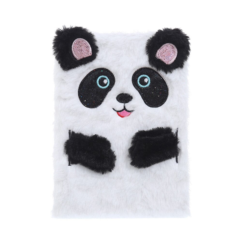 Cartoon Planner Notebook Cat Panda Fluffy Diary Girls Journal Notebook Memo Pad Birthday Notebooks libros agenda: Panda