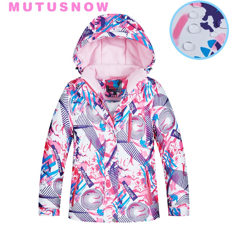 Chaqueta de Snowboard para niñas, marcas de invierno, , impermeable, resistente al viento, gruesa, muy cálidas, abrigo de nieve de 30 grados, chaqueta de esquí para niños: 8