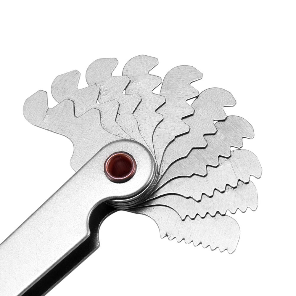 Steel Thread Measuring Gage Metric Whitworth Screw Pitch Gauge 60 Degree