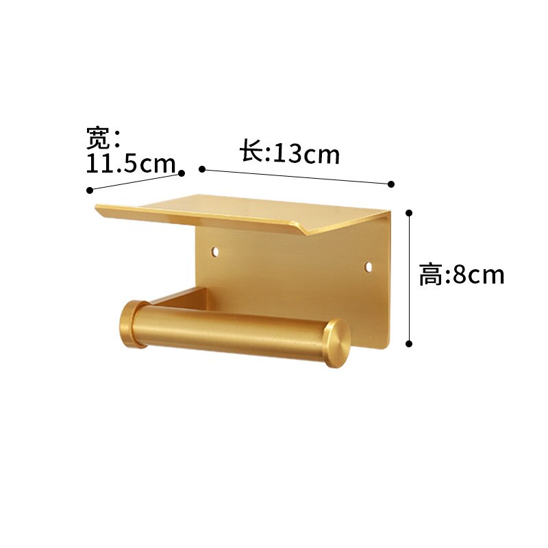 Servilletero colgante de pared de latón estante de almacenamiento de pared de Metal, portarrollos de papel, estante de almacenamiento decorativo para el hogar, estante de almacenamiento de toalla de papel: Default Title