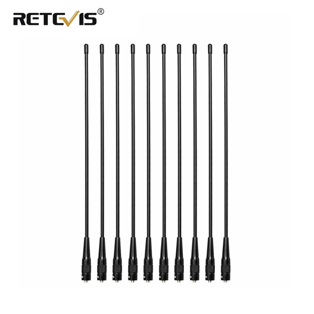 10 sztuk Retevis RHD-771 39cm SMA-F VHF krótkofalowe UHF antena radiowa dla Kenwood dla Baofeng UV-5R BF-888S Retevis H777 dla HYT dla Puxing