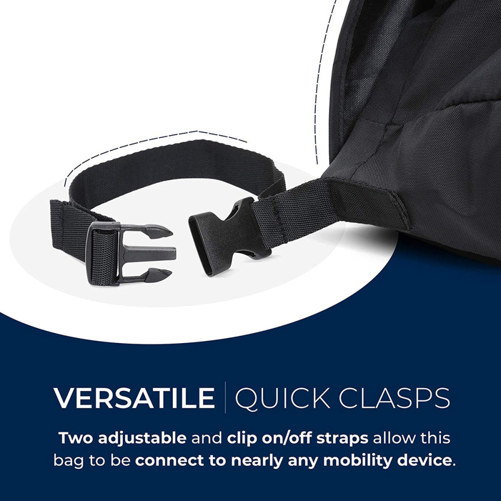 1pc hengende bag for rullestoler vanntett nylon barnevogn trille scootere hengende veske