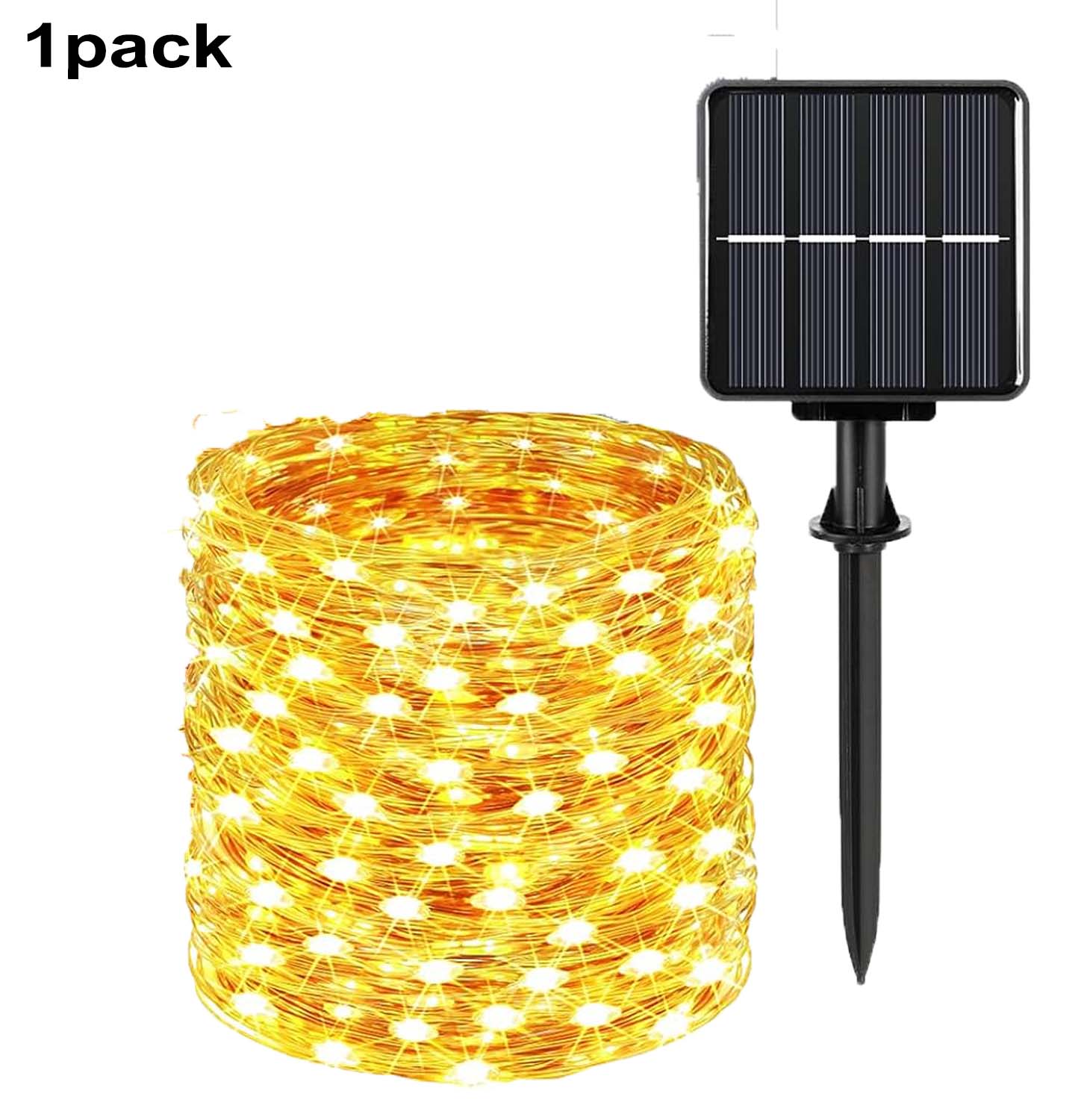 Pack of 4 Solar Fairy Lights Outdoor 400LED Fairy Lights Outdoor 8 Modes Copper Wire IP65 Warterproof for GardenPatio Yard Party: Blue / 6-10W