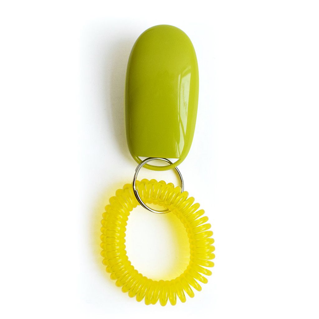 Mini Clicker pour chien de , jouets d'entraînement pour animaux de compagnie, accessoires d'obéissance, son avec dragonne: light green