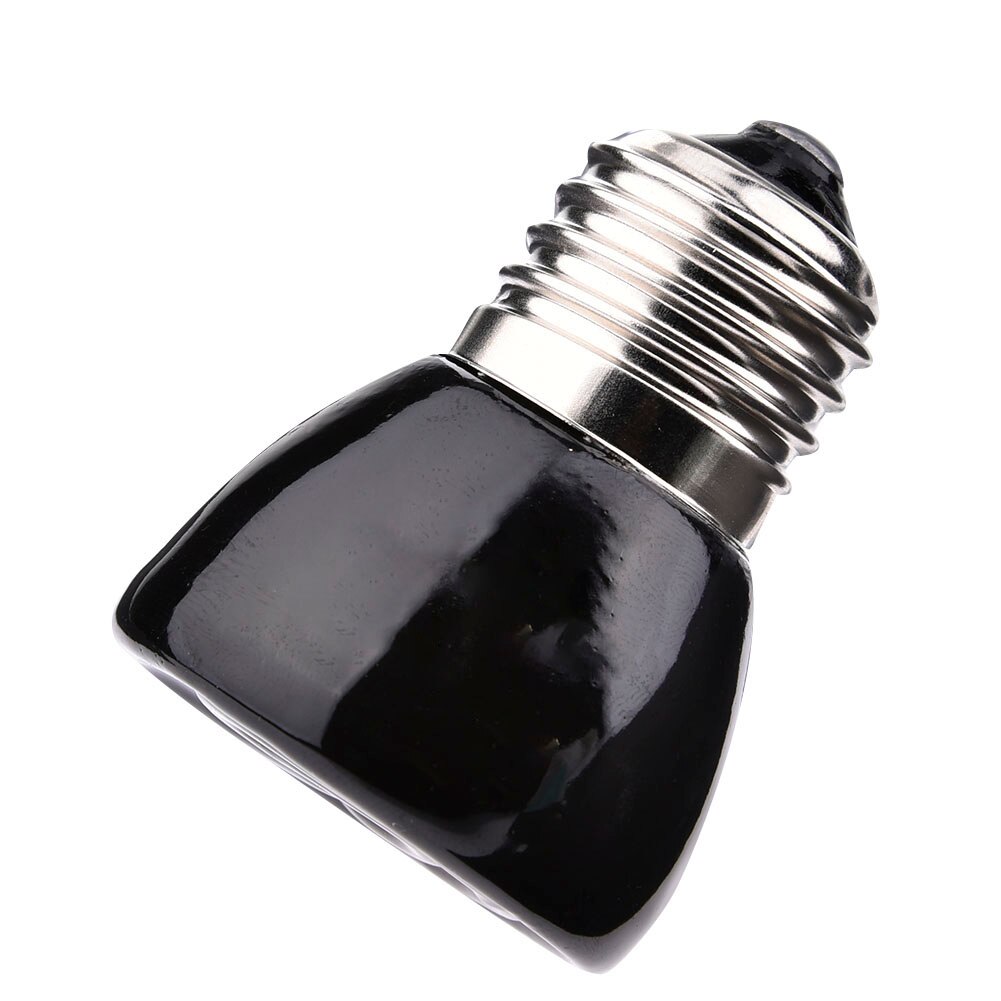 25W 50W 75W 100W Pet Heating Lamp Black Infrared Ceramic Emitter Heat Light Bulb Pet Brooder Chickens Reptile Lamp 220-240V