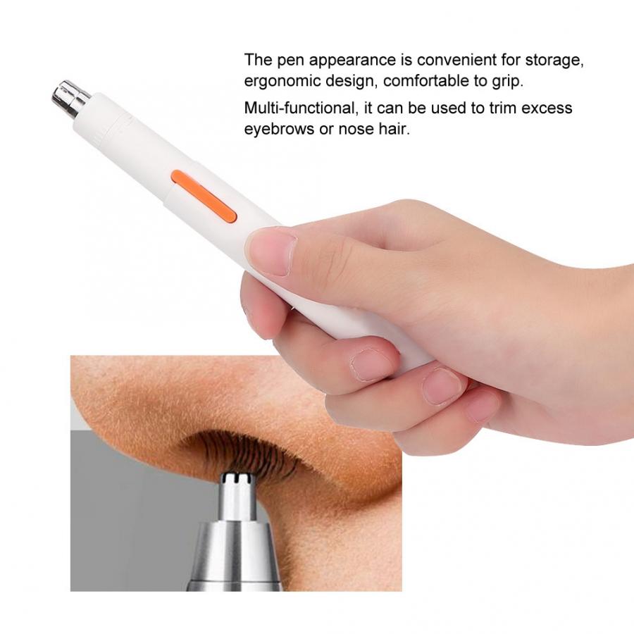Nose Hair Clipper Pen-Type USB Chargeable Eyebrow Nose Hair Trimmer Shaver Cutting Tool Hair Trimmer