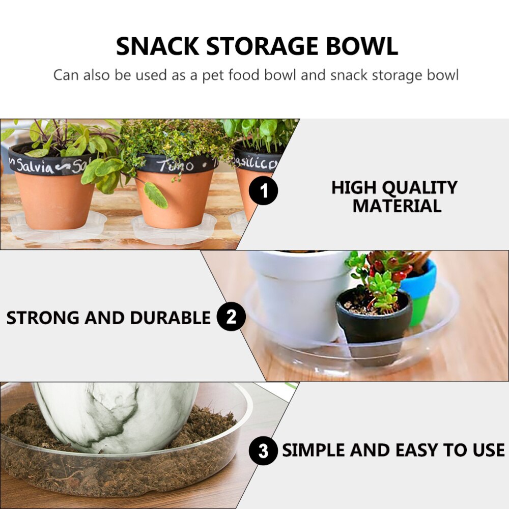 8pcs Indoor Outdoor Garden Flower Pot Plant Saucers Water Tray Base