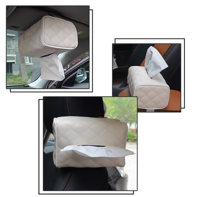 ZD 1Pc Car Hanging Tissue Paper Box for Alfa Romeo Chevrolet Aveo Captiva Ford Focus 3 Fiesta Mondeo Kuga Fusion Accessories