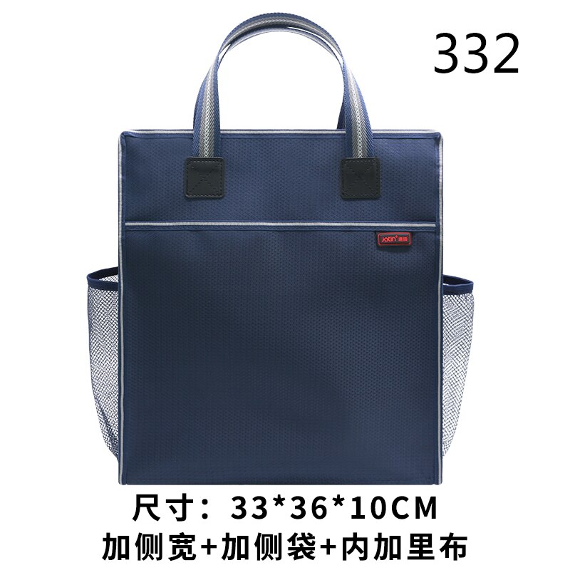 Brief case Men Casual Business Bag A4 Male Workbag Brief Bag Hand Belt Canvas Bag: 332 DEEP BLUE