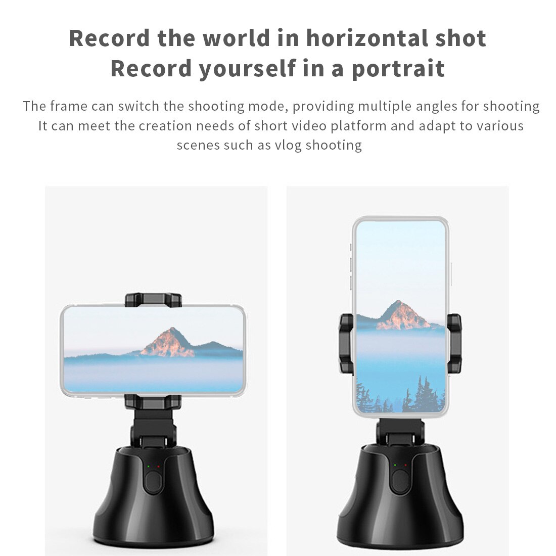 Camera Smartphone Vlog Selfie Shooting Stick 360 Intelligent Follow Face Tracking Camera Gimbal Desk Table Phone Tripod Holder