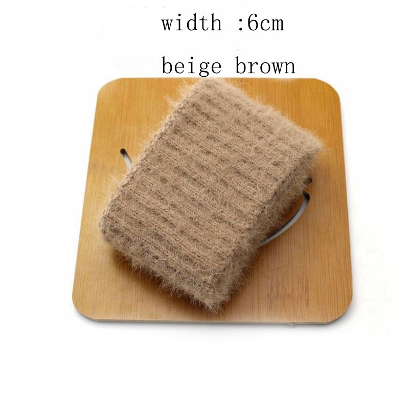 1pcs 6-10cm wide 19 color Thicken cotton Faux velvet ribbed elastic cuff neckline DIY fabric accessories velvet fabric strech: beige brown