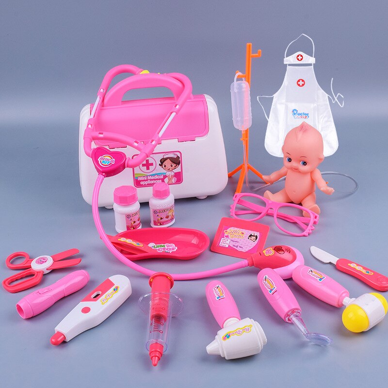 Simulation medicine box children play house doctor toy set girl nurse toy role playing props children's educational toys