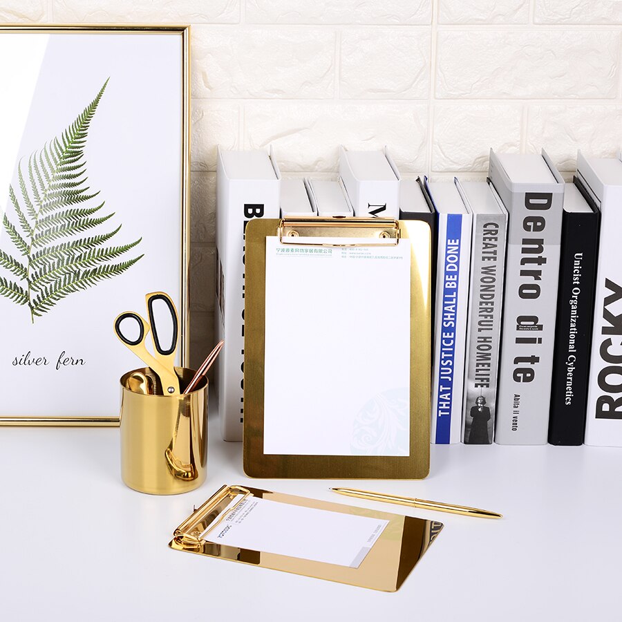 Nordic ins metal rustfri clipboard  a4 b5 a4 restaurant bestillingstavle menu skriveblok clipboard papirmappe