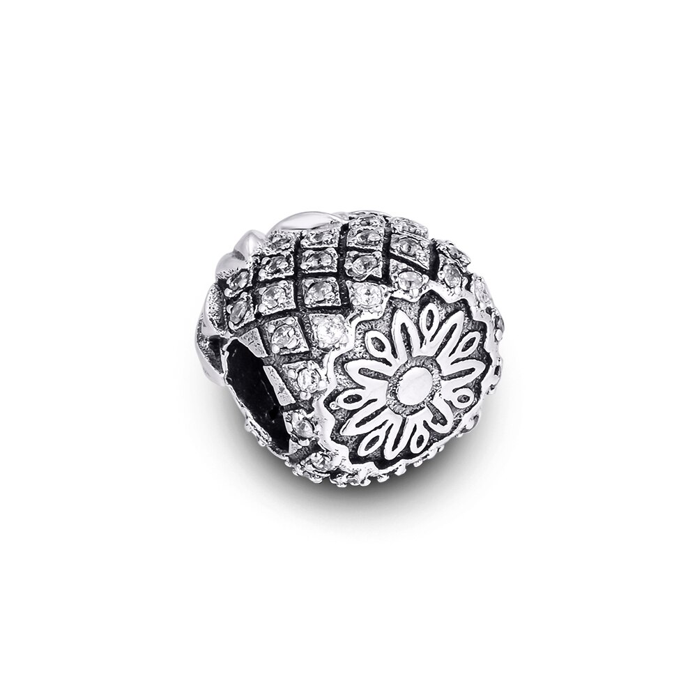 Ckk 925 Sterling Zilver Sparkling Ananas, clear Cz Charm Kralen Voor Sieraden Maken Diy Voor Vrouwen Fit Charms Armband 02025