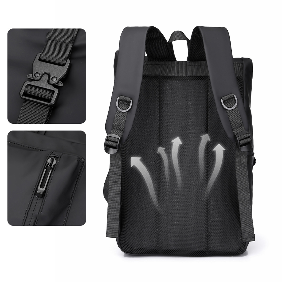 Mens Backpacks Large-capacity And Durable Oxford Men's Shoulder Bag Water-proof Expandable Neutral Style Travel Backpack