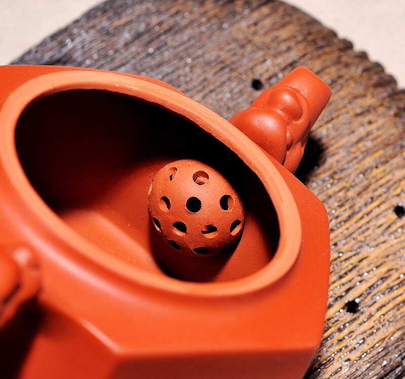 Hexagon Chinese Eenhoorn Paarse Klei Theepot, raditional Puer Thee Pot 320Ml Handgemaakte Klei Thee Set Waterkoker Kung Fu Theepot