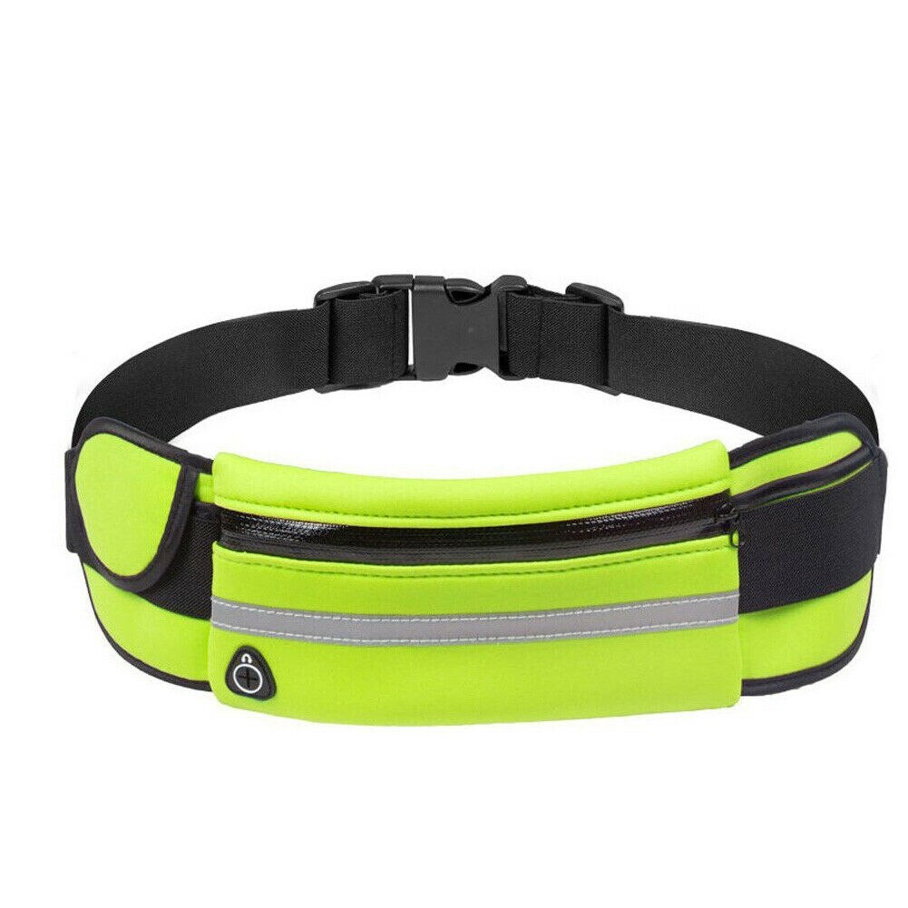 Women Men Unisex Sports Waist Pack Casual Running Belt Gym Waist Pouch Runners Bum Bag Jogging Phone Holder: Green