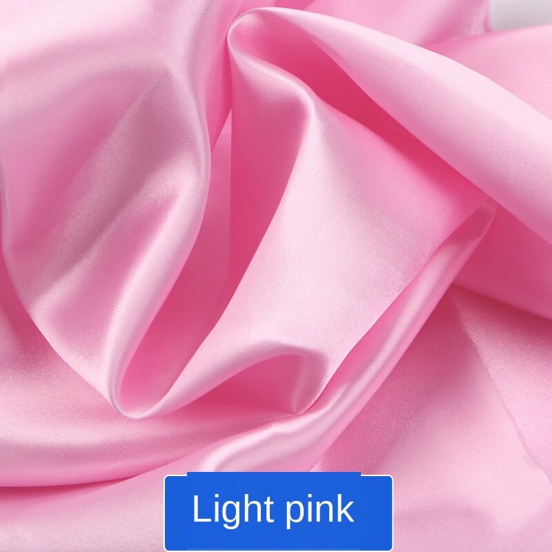 Zijde Satijn Stof Satijn Kleur Butyl Zijde Geschenkdoos Voering Lieb Handgemaakte Diy Tafelkleed Gordijn Decoratie 100X150Cm haar Wrap: light pink