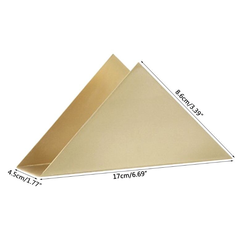 1 Pc Napkin Holder Stainless Steel Napkin Rack Box Dispenser Triangular Prism Paper Tissue Holder Home Party Table Decoration