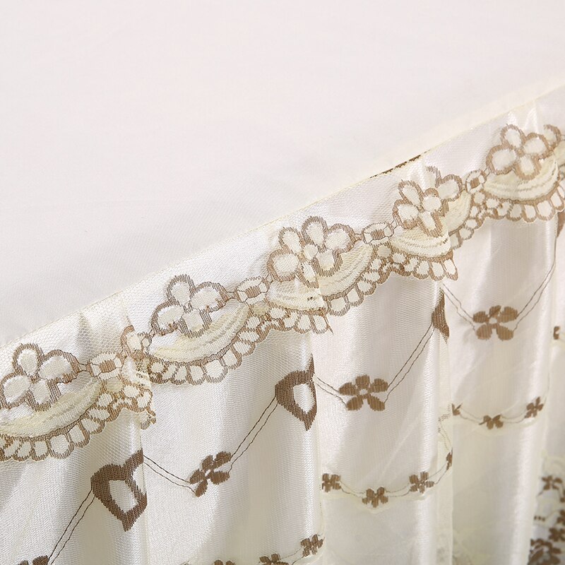 quilted bedspread 100% cotton bedding skirt &amp;fitted sheet two in one Ruffles Jacquacd Bed cover cotton bed set Crown