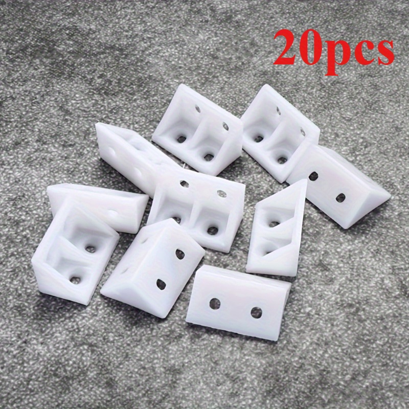 Durable Nylon Corner Brackets: 90-Degree Right Angle Connectors for Cabinets & Furniture - Corrosion-Resistant White Plastic: Default Title