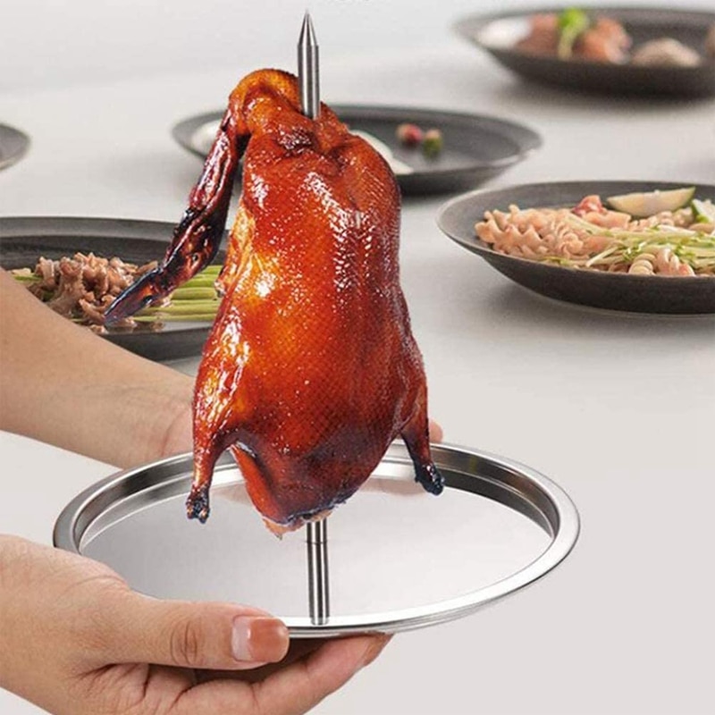 Estante Vertical para asar carne, utensilio para asar a la parrilla, ideal para carne, pollo, carnes, accesorios para ahumar cerveza