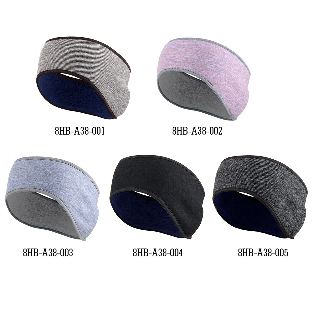 Gumao Warmer Fleece Hoofdband Zwarte Thermische Hoofd Haarband Gym Yoga Fietsen Running Zachte Dikke Sport Zweetband Mannen Vrouwen Winter