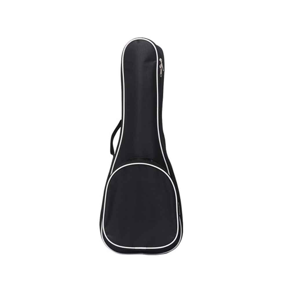 21/23/26 Polegada ukulele saco zíper impermeável preto mochila caso de armazenamento à prova de choque engrossado alça ajustável oxford pano