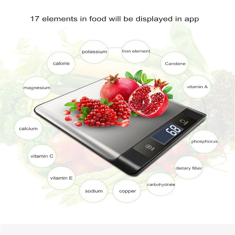 Smart Kitchen Scale Detection Food Composition Bluetooth Nutrition Scales Digital kitchen Electronic Weight Scale Connect App