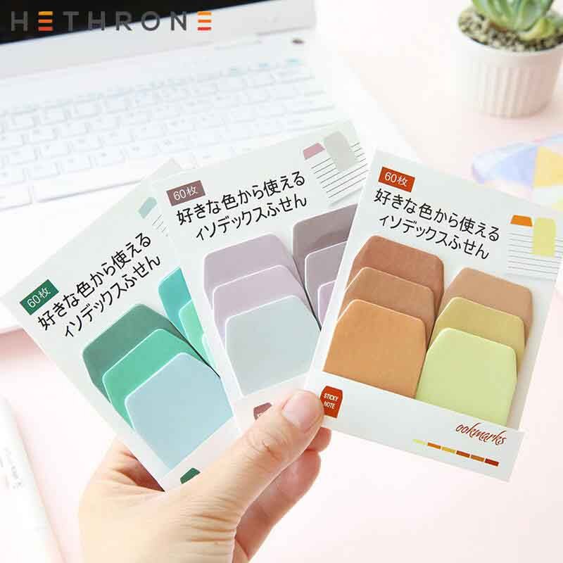 Hethrone Gradient Ramp Kleurrijke Index Leuke Sticky Notes Briefpapier Kawaii Sticky Notes Planner Papeleria Sticker Memo Notepad