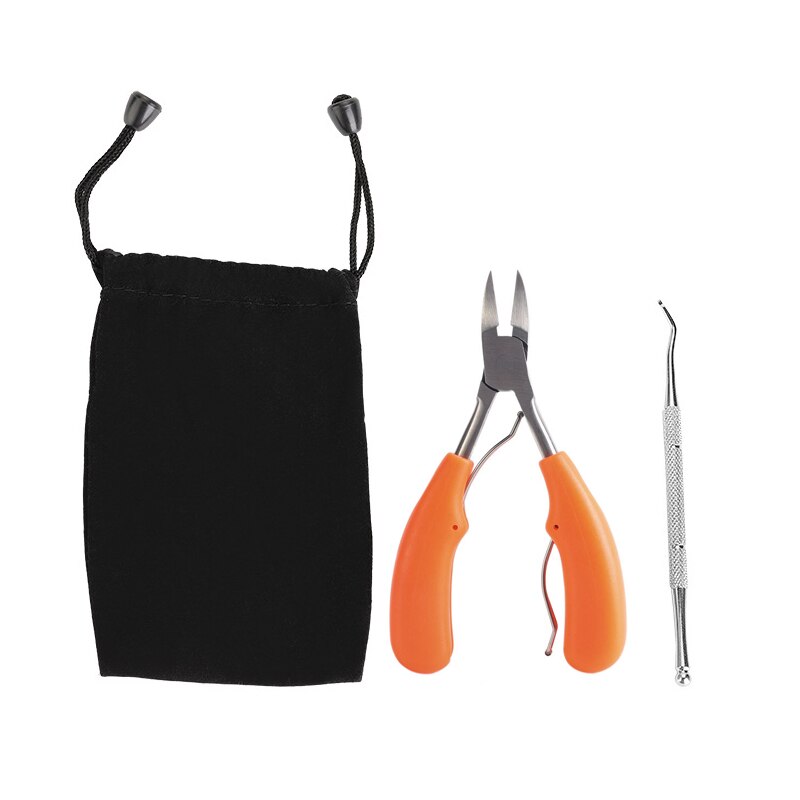 Nouvellement lourd orteil épais coupe-ongles pinces pédicure acier orteil coupe-ongles pour ongles épais ou incarné ongle: Orange