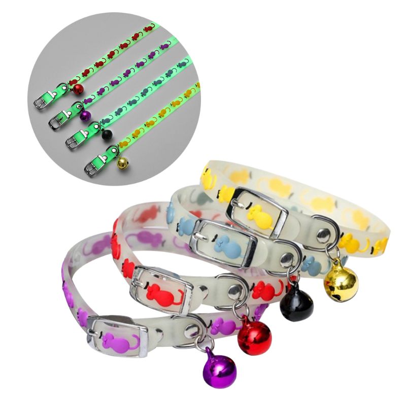 1pc lichtgevende halsbanden voor huisdieren met bellen die 's nachts oplichten, halsbanden voor honden en katten, kettingen, lichtgevende halsbanden, lichtgevende halsringen, accessoires voor huisdieren  c42: B 1pc
