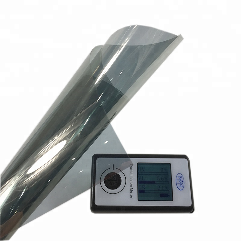 50 cmx 300cm lys trækul bilvindue farvet film glas vlt 50% 2- lags bil solbeskyttelse metalliseret varmeisoleringsfilm