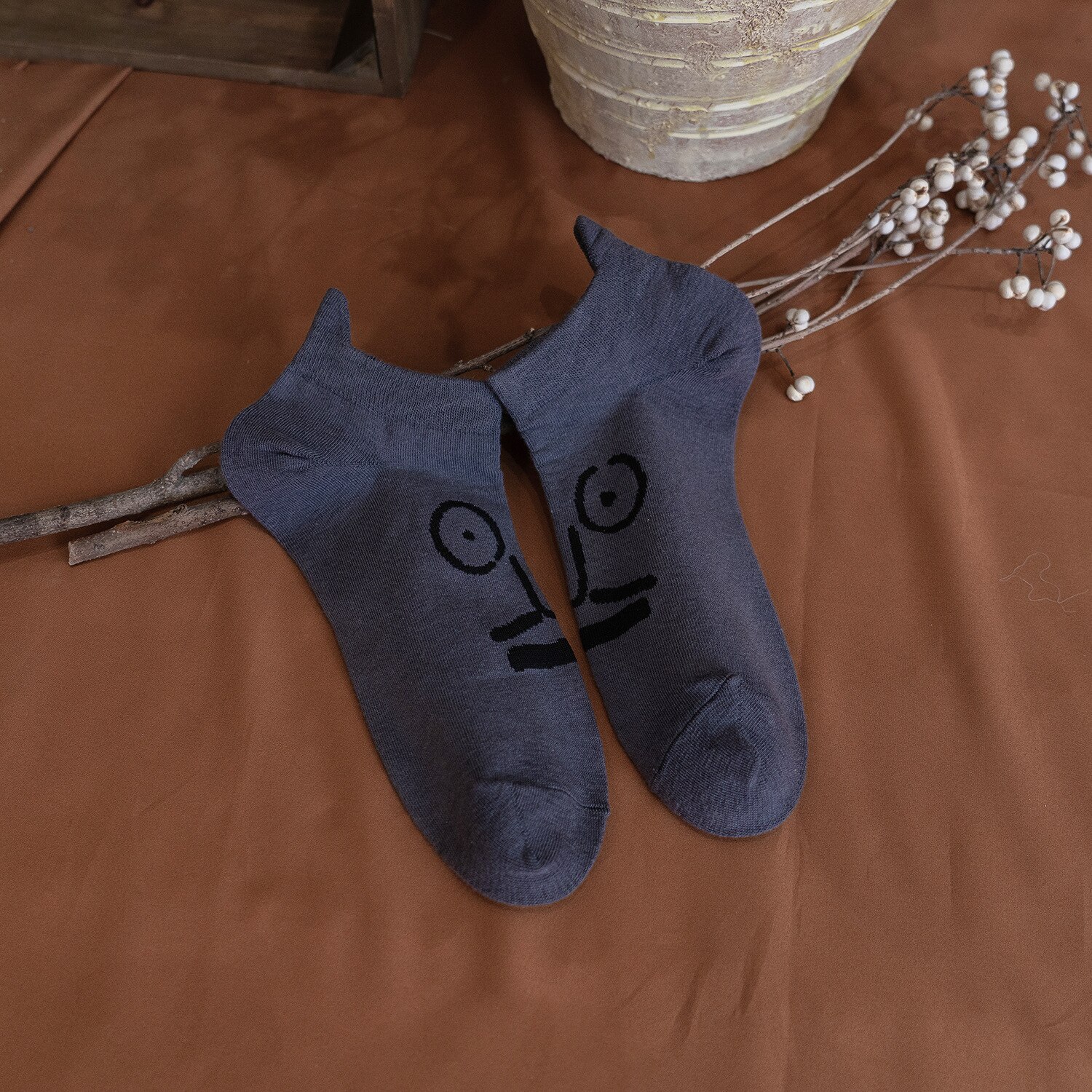 8 Pieces=4 Pairs/Lot Funny Women Boat Socks Cute Harajuku Summer Compression Ankle Socks Breathable and Comfortable TJ3080: 4 Pairs dark blue