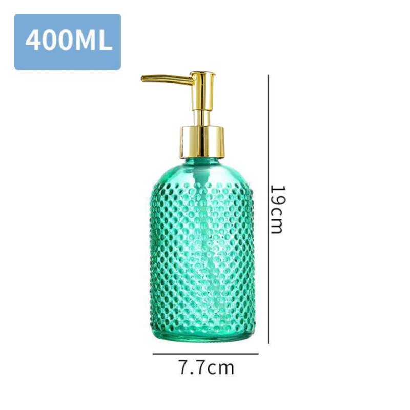 Clear Soap Dispenser Bottle Refillable Liquid Hand Soap Shampoo Dispenser for Bathroom Kitchen: Green