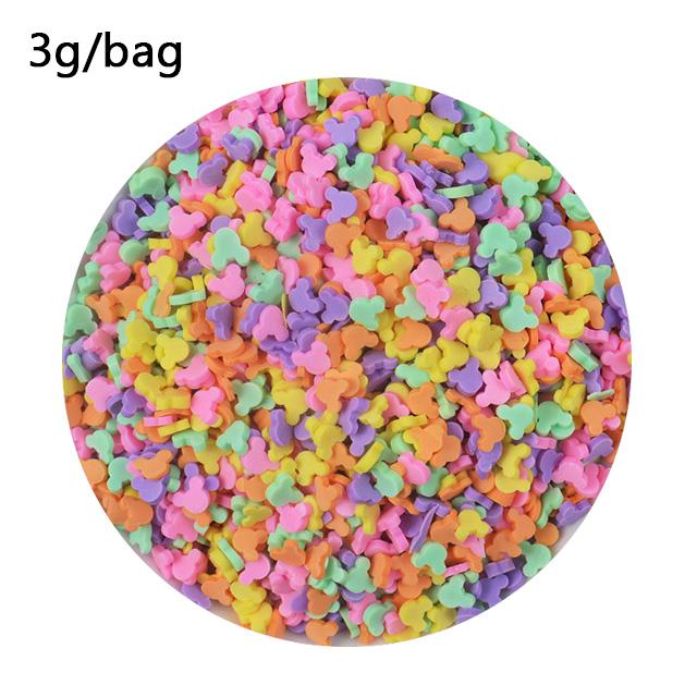 Color Pearl Slime Puff Glue Gum Crystal Slime Fluffy Lizun Mud Slime Putty Soft Clay Plasticine Toy Antistress For Kids: 3g W Sprinkles