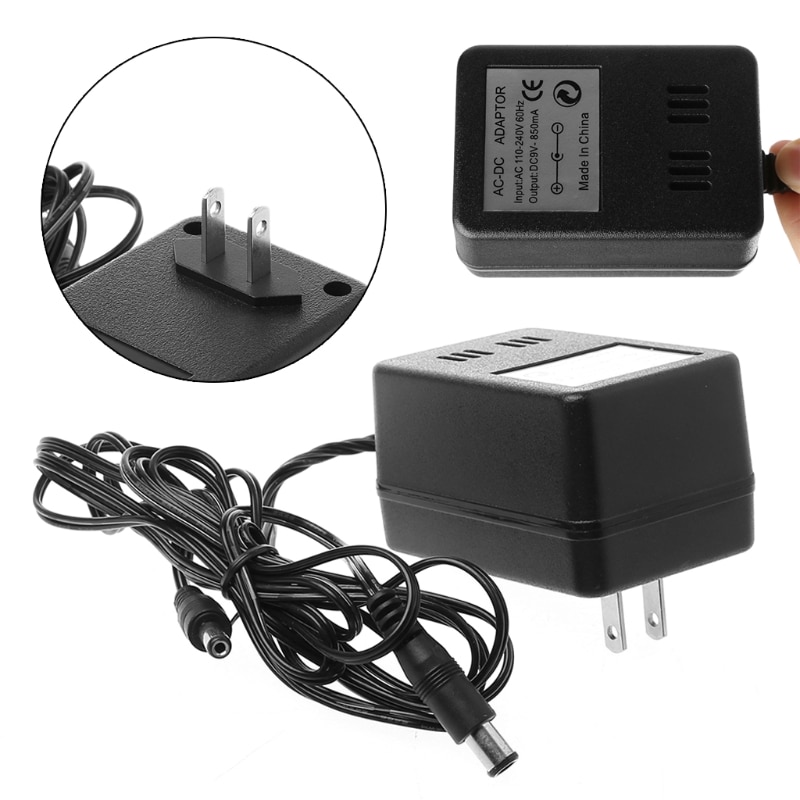 US Plug AC Power Input is 110-240V 60Hz Output is DC 9V 850mA Adapter Cable For NES Super Nintendo SNES Sega Genesis