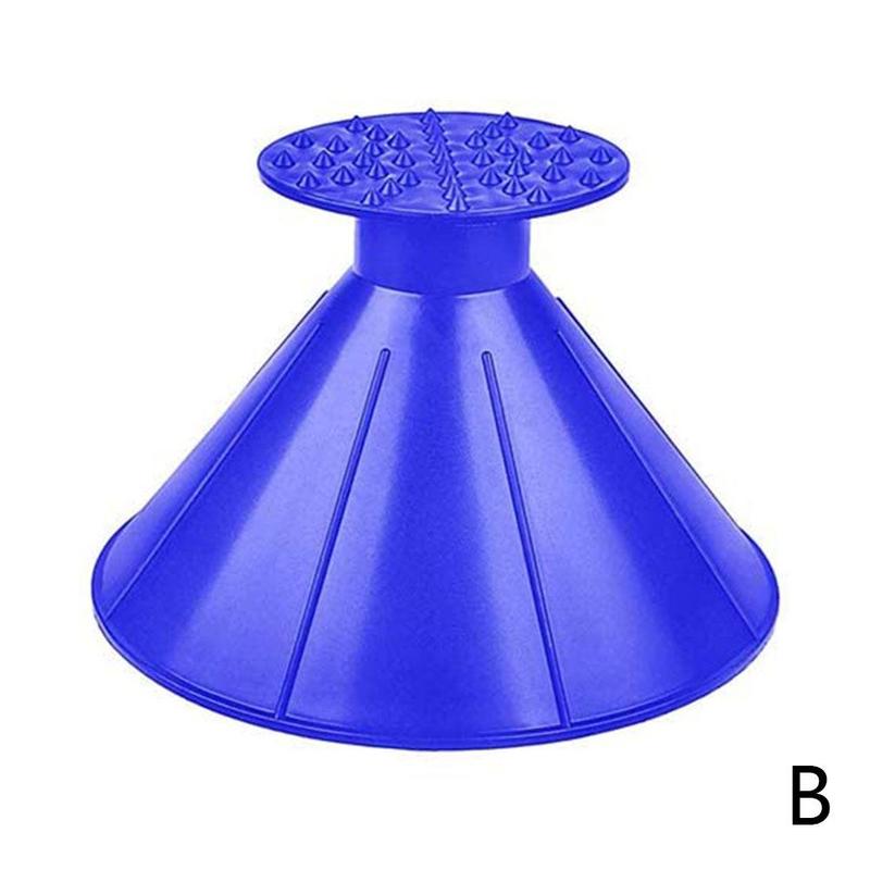 2Pcs/set Magical Car Windshield Ice Remover Scraper Tool Cone Shaped Round Funnel &: B
