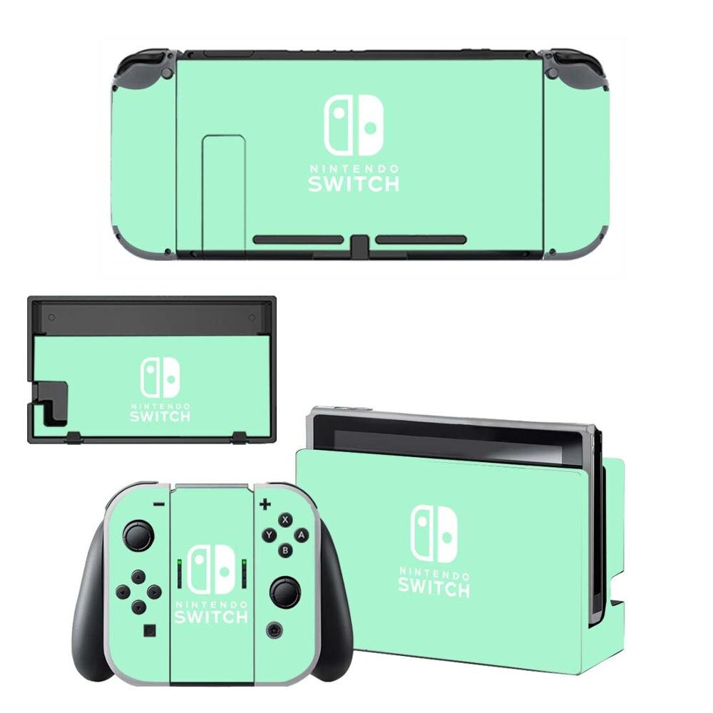 Pure Color Purple Screen Protector Sticker Skin for Nintendo Switch NS Console Dock Charger Stand Holder Joy-con Controller: KQBYSNS0070