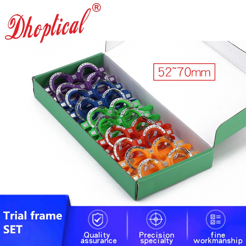 trial frame set ,colorful trial frame 52mm~70mm pc material for glasses shop and optical hospital by dhoptical