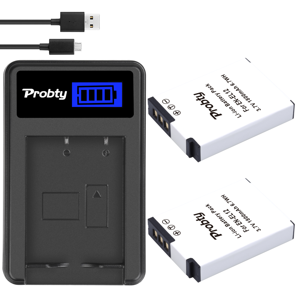 EN-EL12 Battery & Charger for NIKON CoolPix S6000 S6100 S6200 S6300 S8200 S9300 S610 S610C S620 S630 S710