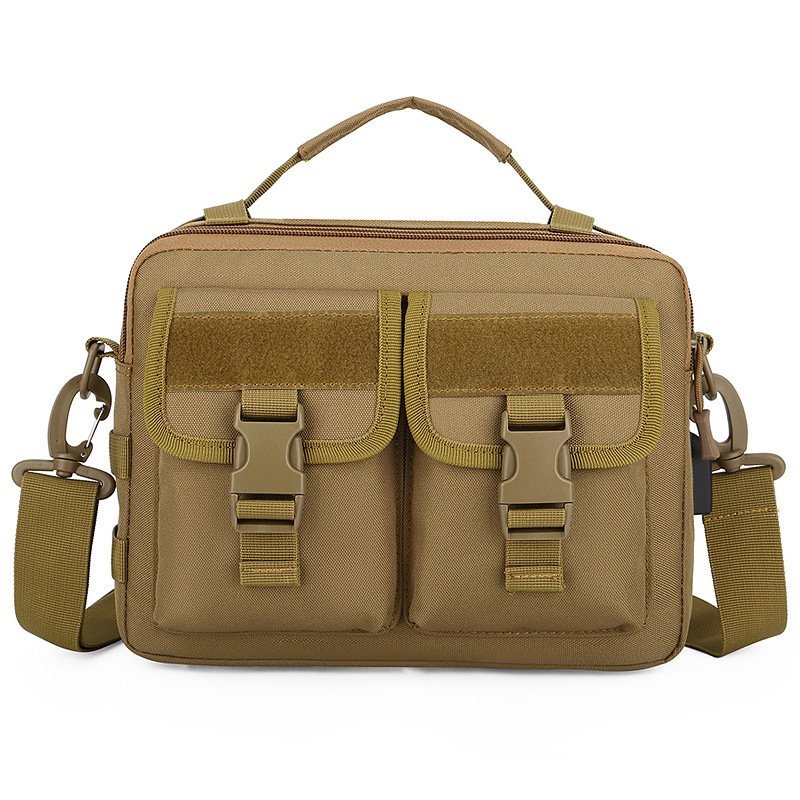 Oulylan Camouflage Shoulder Bag for Men Outdoor Crossbody Back Small Tool Bag USB Charging Handbag Sport Hiking Bag: black