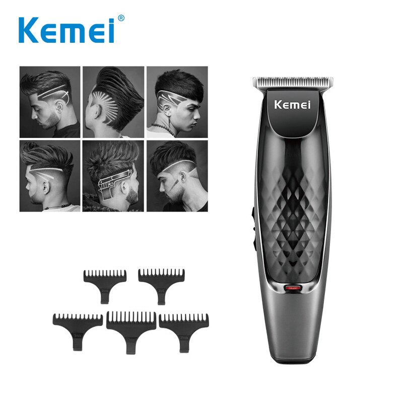 Kemei-tondeuse à cheveux électrique professionnelle sans fil, rasoir Rechargeable en acier inoxydable pour couper les cheveux