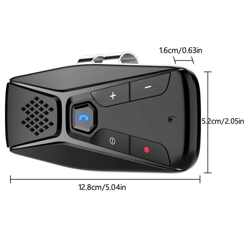 Draadloze carkit Handsfree bellen Speakerphone Automatische uitschakeling en automatisch verbinden Siri Voice Assistance met vizierclip